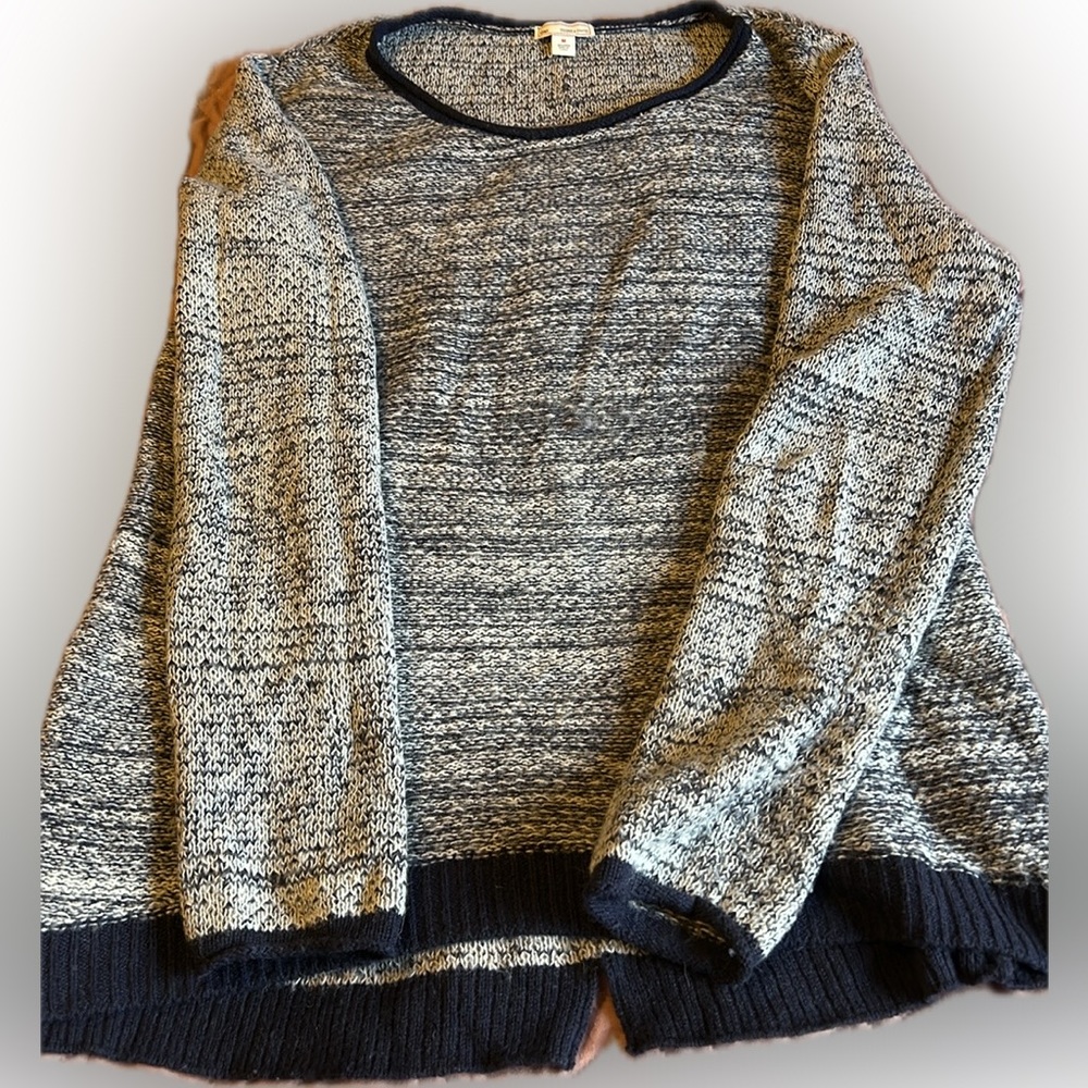 GAP cozy wool blend marled crewneck sweater